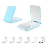 Kakuje Compact Mirror, 1X/3X Magnification LED Pocket Mirror with Nternal BIattery, Mini Mirror for Purse, Pocket,Travel and Present (Blue)