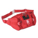 ArcEnCiel Tactical Fanny Pack for Men Women Waist Bag Hip Belt Outdoor Hiking Fishing Bumbag with PatchRed
