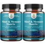 Matrix Nootropic Brain Supplement for Memory and Focus Enhancement - Vitamins for Mental Health & Clarity - Cognitive Complex for Adults of All Ages Mind\'s Vitality - 60 Capsules - 2 Pack