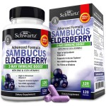 BioSchwartz Elderberry Capsules with Zinc and Vitamin C for Adults - Immune Support Vitamins for Women and Men - Black Sambucus Elderberry Vitamin C and Zinc - Multiminerals Supplement, 120 Count