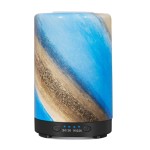 Essential Oil Diffuser, 120 ml Glass Aromatherapy Diffuser with 7 Color Lights, Auto Shut-Off and 4 Timer Settings, Ultrasonic Cool Mist Diffuser for Home Room Office (Galaxy Mist)