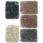 GOTDYA 2500pcs 4mm Hair Tinsel Extentions Beads, Silicone Lined Micro Rings Links,Hair Fairy Beads for Hair Extensions,Multi-colored