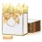 SHIPKEY 10 PCS White Gift Bags (GoldTrim), 7.4x2.8x5.9 Small Welcome Bag, Luxury Shopping Bags with Ribbon Handle and Bows (18.8x7x14.8cm)