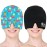 Migraine Relief Cap, Soothing Headache Ice Face Mask Products, Hot and Cold Therapy, Migraine Headache Relief Cap for Migraine, Sinus, Puffy Eyes, Tension, Stress and Hangover (Black+Blue2)