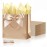 SHIPKEY 10PCS Champagne Gift Bags, 7.4x2.8x5.9 Small Welcome Bags, Luxury Shopping Bag with Ribbon Handle and Bows (18.8x7x14.8cm)