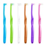 Fregum 2 in 1 End Tuft Toothbrush with Interdental Brush for Orthodontic, Braces, Implants, Retainers, Back Teeth, and Wisdom Teeth, Soft Bristles, 6 Pcs