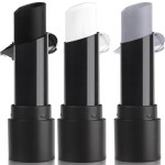 MEICOLY 3PCS Black White Light Grey Face Body Paint Stick,Halloween Zombie Skeleton Makeup Face Paint,Clown White Makeup SFX Cosplay for Adults and Kids,Eye Black Stick for Baseball & Softball