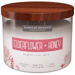 Candle-lite Essential Elements Scented Candles, Elderflower & Honey, 14.75 oz Jar, Proudly Poured in The USA, Aromatherapy, 3-Wick with 45 Hours of Burn Time, Perfect for Creating a Relaxing Ambiance