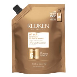 Redken All Soft Conditioner - Moisturizes & Hydrates Dry, Brittle Hair, Softens, Smooths & Adds Hair Shine, Conditioner & Detangler, Refillable