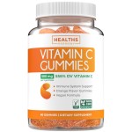 Vegan Vitamin C Gummies for Adults - Immune Support Gummies with Chewable Vitamin C 500mg per Serving for Daily and Seasonal Wellness - High Potency Non-GMO Formula - Orange Flavor (1 Month Supply)