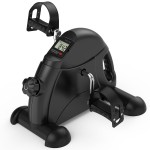 FEIERDUN Under Desk Mini Exercise Bike - Compact Pedal Exerciser for Arms & Legs, Magnetic Resistance with LCD Display for Home & Office Fitness