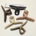 Nalodu 5 Inch Hair Claw Clips Extra Large No Slip Big Matte Clip for Curly Long Thick Hair Women, 5 Pack