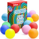 D-Xam Multi Color Ping Pong Balls 40mm Tennis Ball - Bulk PingPong Plastic Balls for Party, Pet Toys, Games, Art and Craft, School Activities, Teachers Must Have 12 Pcs