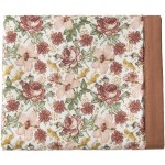 Little Jump Boho Vintage Floral Muslin Blanket Baby Quilt - Silky Soft and Breathable Crib Blanket for Daycare - Large 47 x 47 - 2 Layers Toddler Summer Blankets for Girls (Vintage Floral-2)