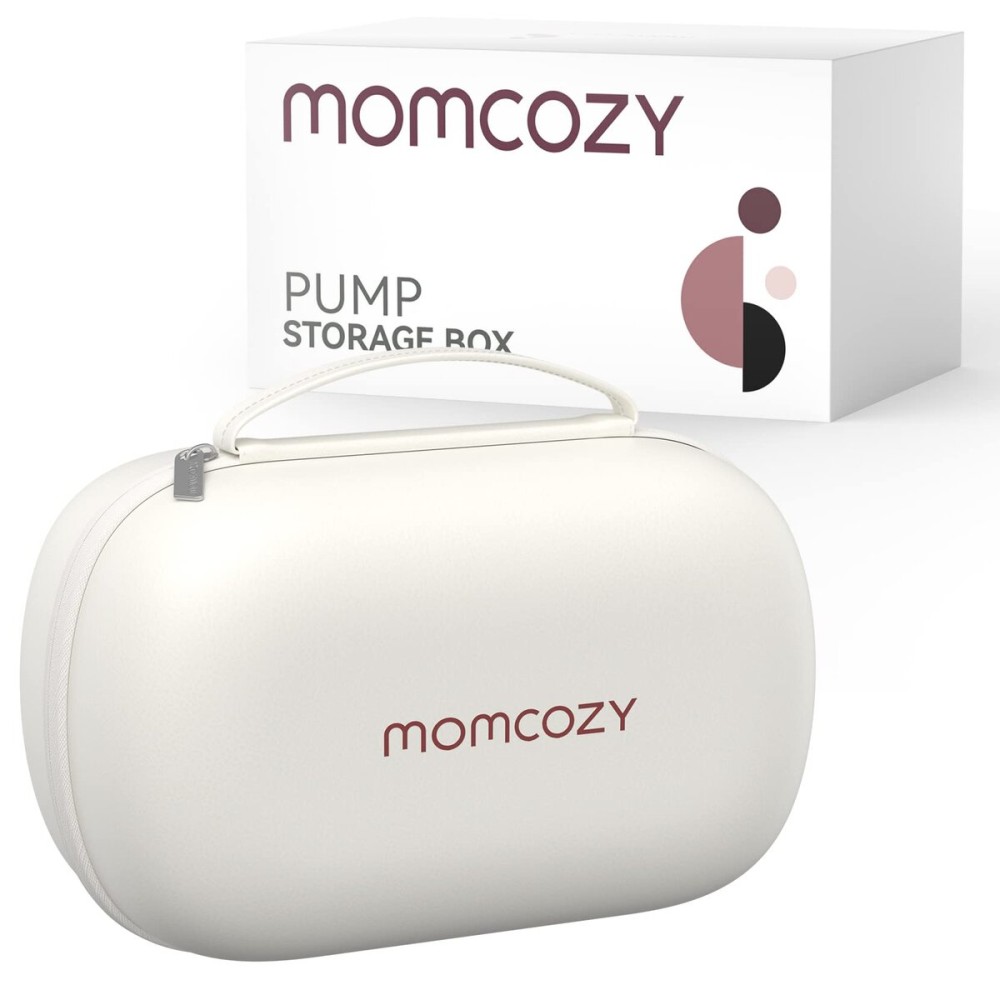 Momcozy Breast Pump Storage Bag, Hard Shell Case with Removable Tray, Watertight Breast Pump Storage Bag for Pumping Bag, Diaper Bag, or HandbagHolds 2 Pumps