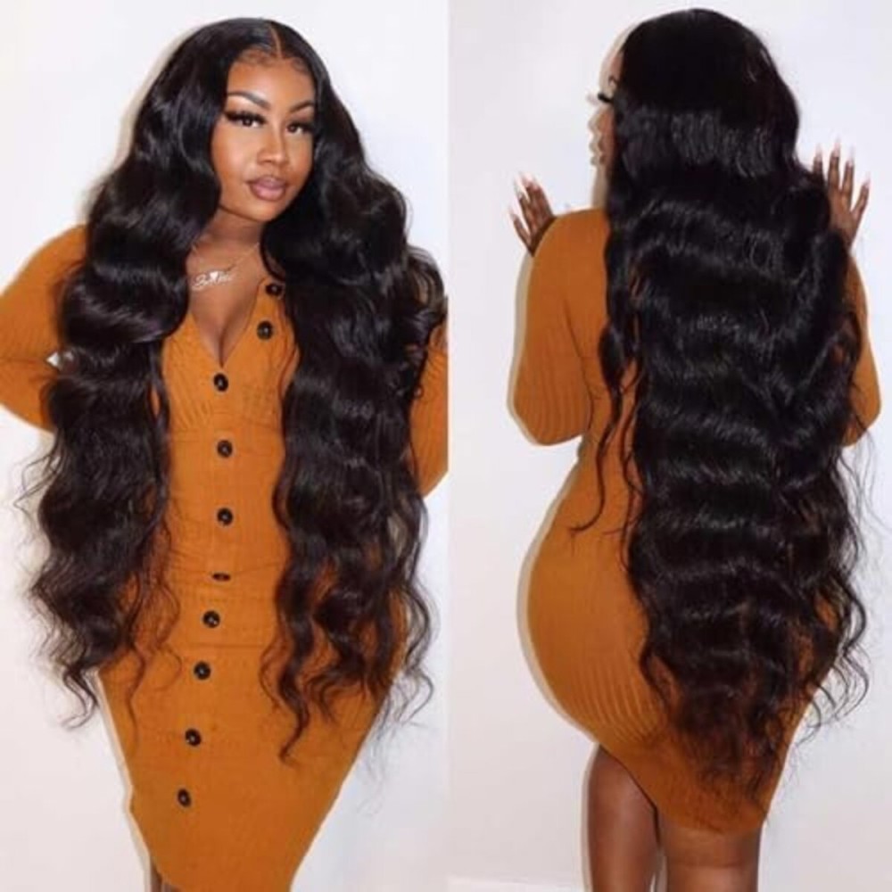 Uveous 32 Inch 5x5 HD Lace Closure Wigs Human Hair 180% Density Body Wave Lace Front Wigs No Glue Wear and Go Glueless Wigs Human Hair Pre Cut 3 Seconds to Wear Glueless Wig