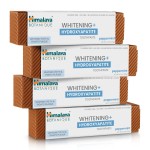Himalaya Botanique Whitening + Hydroxyapatite Toothpaste, Peppermint - Nano Hydroxyapatite to Support Remineralization and Restore Enamel, Appropriate for Sensitive Teeth - Gluten Free, 4 oz, 4 Pack