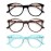 IBOANN Chic & Comfy Blue Light Glasses for Women - 3-Pack Round Frames, Screen-Ready Style with UV Protection Coating