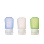 humangear GoToob Mini - Small Silicone Travel Bottles for Toiletries, Shampoo & TSA Carry-On (3-Pack, 0.9 fl oz Each)