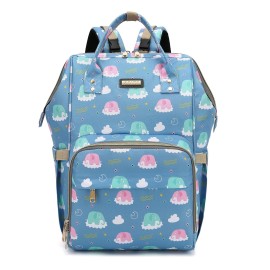 Diaper Bag Backpack, Diaper Bags for Baby Girls Boys, Baby Bags for Moms Dads, Nappy Changing Bag with Insulated Pockets,Multi-functional Waterproof Backpack with Stroller straps-Deep blue elephant