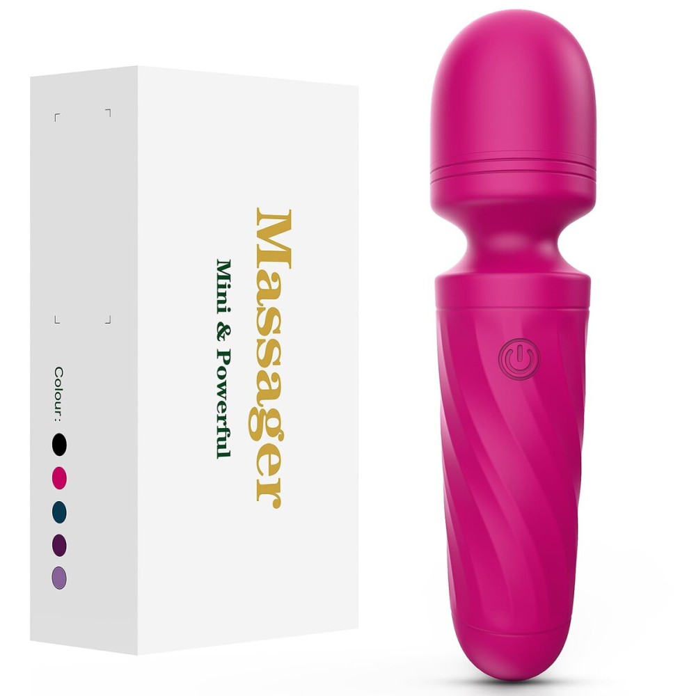 KINGWAND Handheld Personal Mini Massager - Waterproof, USB Rechargeable, 10 Vibration - Perfect on Back Legs Hand Pains and Sports Recovery(Rose red) Toy