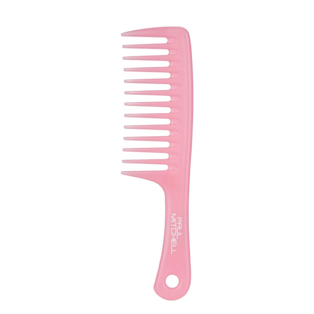 Paul Mitchell Detangler Comb, Wide Tooth Comb Detangles Wet or Dry Hair, Guava Pink