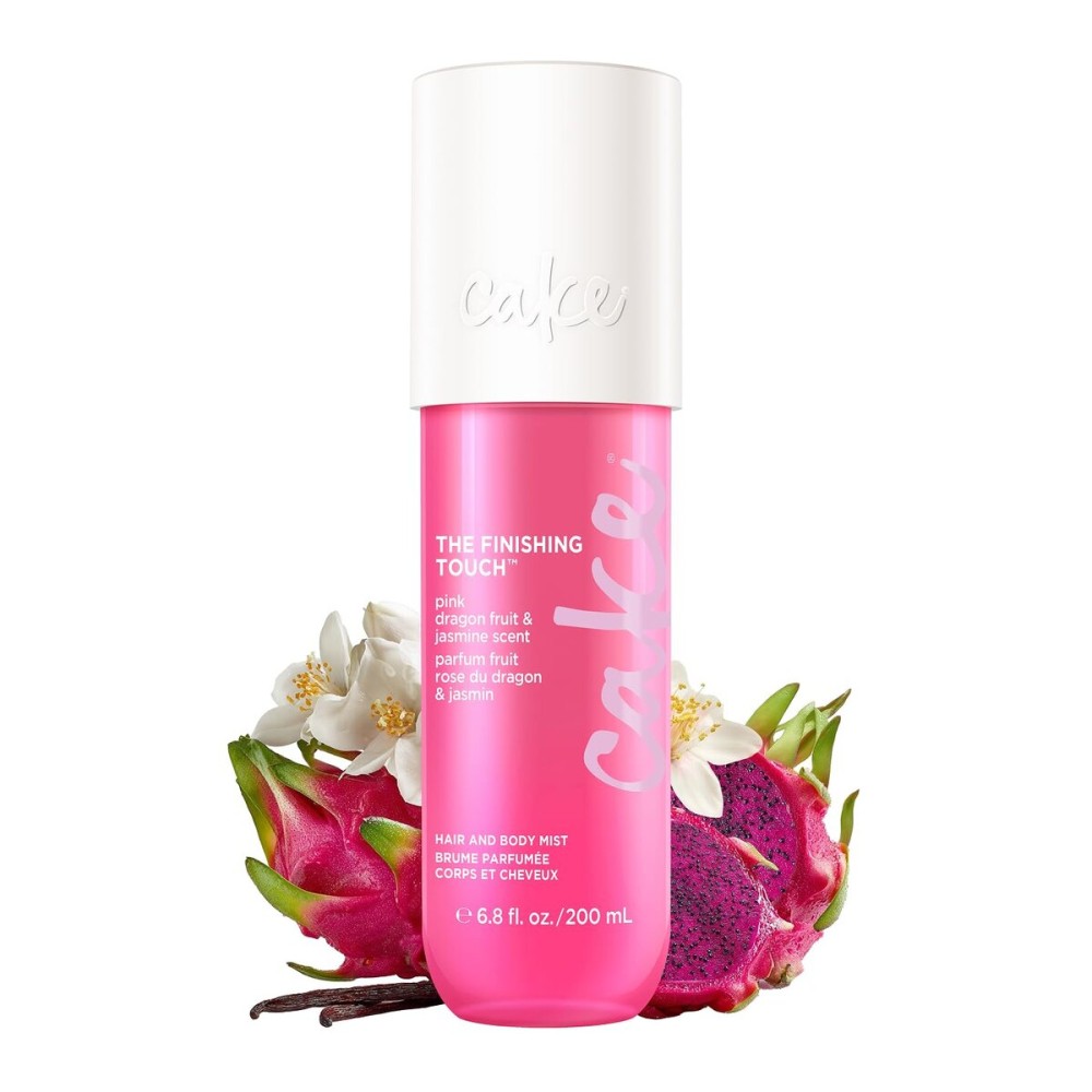 Cake Beauty Finishing Touch Hair and Body Mist, Pink Dragon Fruit, Jasmine & Sheer Vanilla Musk Scent- Fine Fragrance Mist - Infused with Argan Oil and Vitamin E - 200 ml
