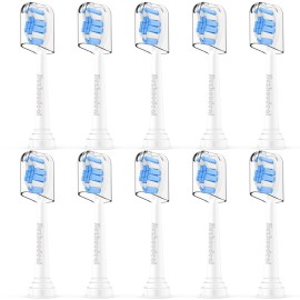 Jiuzhoudeal Replacement Toothbrush Heads Compatible with Philips Sonicare, Brush Heads for Sonicare C2 Plaque Control Protective Clean 4100 5100 6100 Electric Toothbrush Blue, 10-Pack