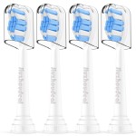 Jiuzhoudeal Replacement Toothbrush Heads Compatible with Philips Sonicare, Brush Heads for Sonicare C2 Plaque Control Protective Clean 4100 5100 6100 Electric Toothbrush Blue, 4-Pack