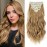 Fliace Clip in Hair Extensions, 6 PCS Natural & Soft Hair & Blends Well Hair Extensions, Lonng Wavy Hairpieces(16inch, 6pcs,Golden Blonde)