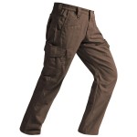 SPOSULEI Cargo Pants for Mens Outdoor Light Weight Work Hiking Pants Breathable Stretch Relaxed Fit Comfy Summer Utility Tactical Fishing Pants with Elastic Waistband Brown 34Wx34L