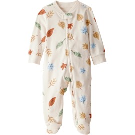 little planet by carter\'s Neutral Sleep and Play made with Organic Cotton, Multi Leaf, 6M