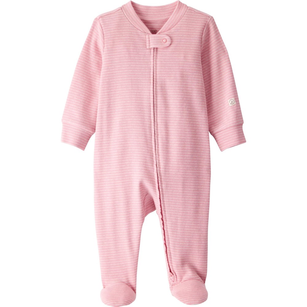 little planet by carter\'s Girl Sleep and Play made with Organic Cotton, Pink Stripe, NB