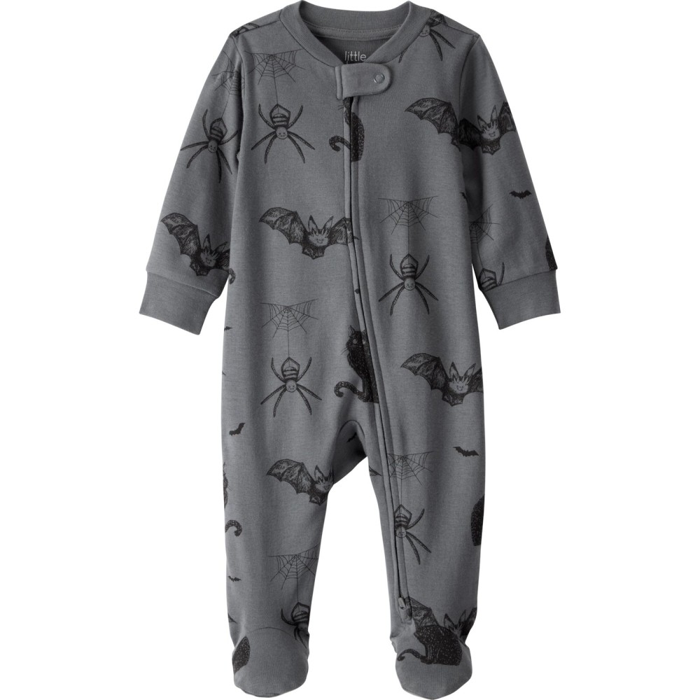 little planet by carter\'s Neutral Sleep and Play made with Organic Cotton, Spooky Bats, 3M