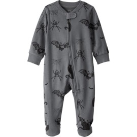 little planet by carter\'s Neutral Sleep and Play made with Organic Cotton, Spooky Bats, 3M