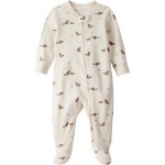 little planet by carter\'s Neutral Sleep and Play made with Organic Cotton, Beavers, 9M