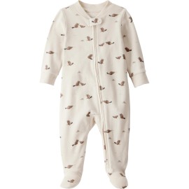 little planet by carter\'s Neutral Sleep and Play made with Organic Cotton, Beavers, 9M