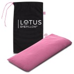 Lotus Weighted Lavender Eye Pillow - Pink Eye Mask for Sleep & Meditation - Aromatherapy Yoga Pillow with Flaxseed - Hot or Cold Compress for Headache & Eye Relief