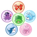 Ice Packs for Injuries Reusable, 6 Pcs, Boo Boo Ice Packs for Kids, FSA Eligible HSA, Hot Cold Compress, Pain Relief, Toddler Toothache, Baby Fever, Kindergarten Get Well Item for Child (Ocean Buddy)