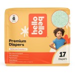 Hello Bello Premium Diapers Size 6 (35+ lbs) Daring Doodlers Designs, 17ct Jumbo Pack