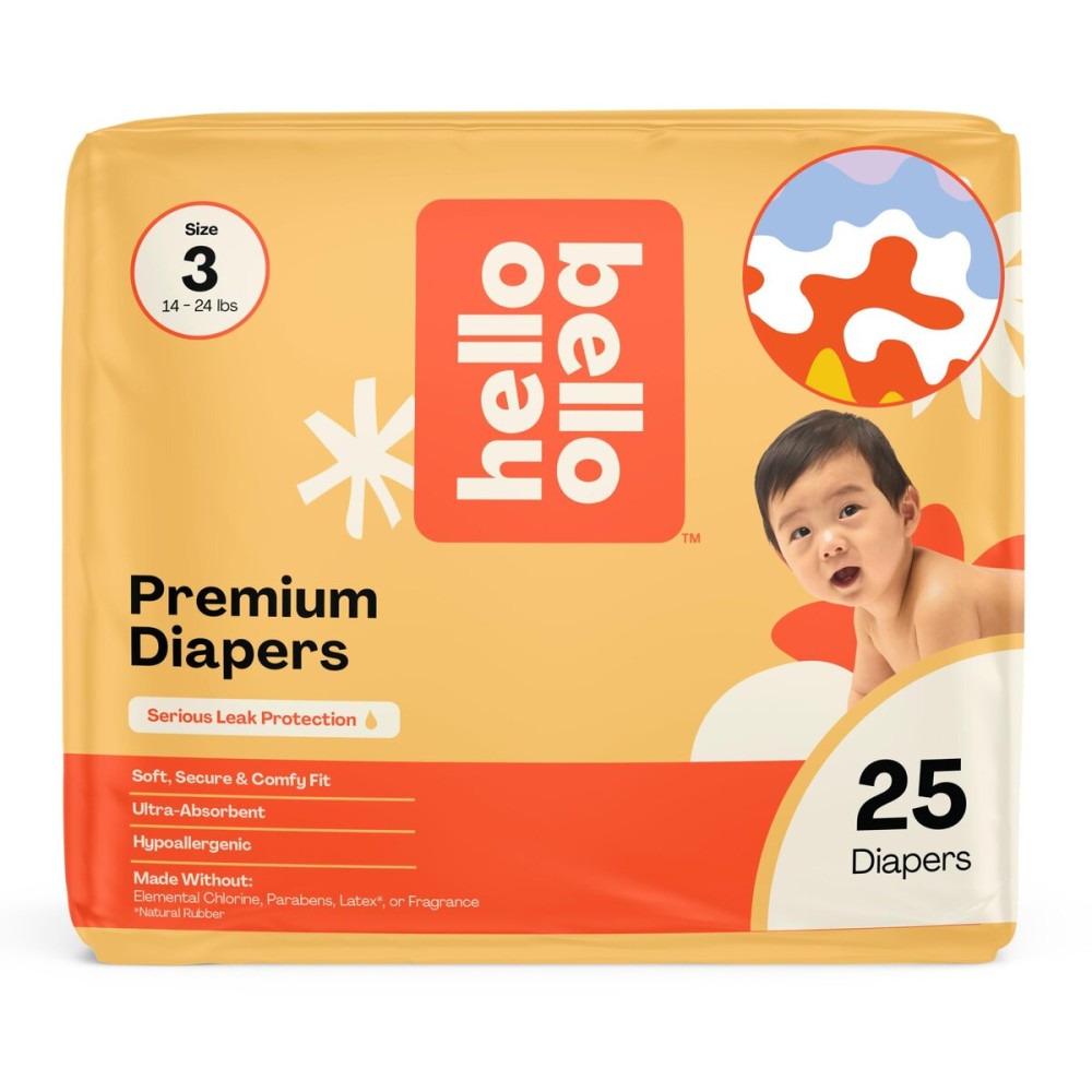 Hello Bello Premium Diapers Size 3 (14-24 lbs) Get in The Groove Designs, 25ct Jumbo Pack