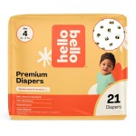 Hello Bello Premium Diapers Size 4 (22-37 lbs) Busy Bees Designs, 21ct Jumbo Pack