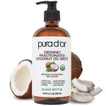 PURA D\'OR 16.9 Oz ORGANIC Fractionated Coconut Oil (GLASS BOTTLE) USDA Certified MCT Oil - Therapeutic, Lightweight Moisturizer - Hexane Free Carrier Oil For Essential Oils, Massage - Face, Hair, Body