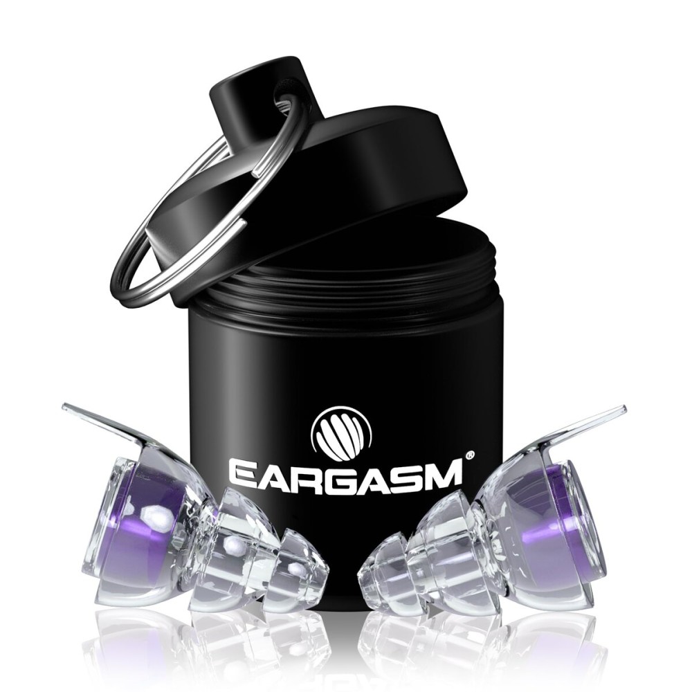 Eargasm High Fidelity Hyperviolet Purple Earplugs - Noise Reducing Ear-Plugs for Hearing Protection at Concerts, Music Festivals, Loud Environments, Live Events, Sporting Events
