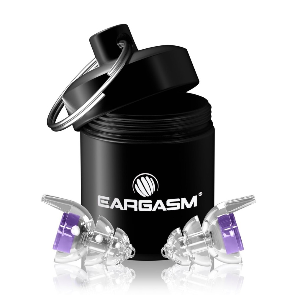 Eargasm Smaller Ears Hyperviolet Purple Earplugs - Noise Reducing Ear-Plugs for Hearing Protection at Concerts, Music Festivals, Loud Environments, Live Events, Sporting Events