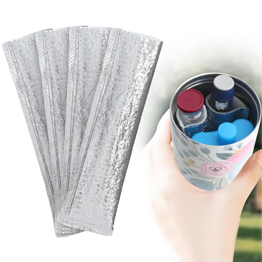 YOUSHARES Insulin Vials Protective Bag - Aluminum Foil Insulated Sleeves Compatible with Diabetic Pens & Peptide Vial, Medicine Organizer Protector for Diabetes Cooler Bottle Travel Case