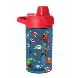 Simple Modern Marvel Kids Tritan Plastic Summit Water Bottle | 12 oz BPA-Free Cup with Covered Leak Proof Straw Lid for Boys, Toddlers | Avengers Prepare for Battle