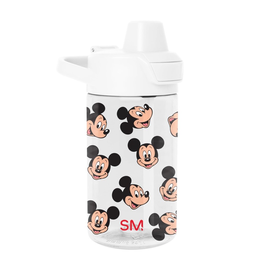 Simple Modern Disney Kids Tritan Plastic Summit Water Bottle | 12 oz BPA-Free Cup with Covered Leak Proof Straw Lid for Boys, Toddlers | Mickey Mouse Fun