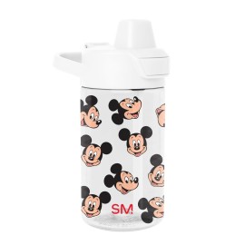 Simple Modern Disney Kids Tritan Plastic Summit Water Bottle | 12 oz BPA-Free Cup with Covered Leak Proof Straw Lid for Boys, Toddlers | Mickey Mouse Fun