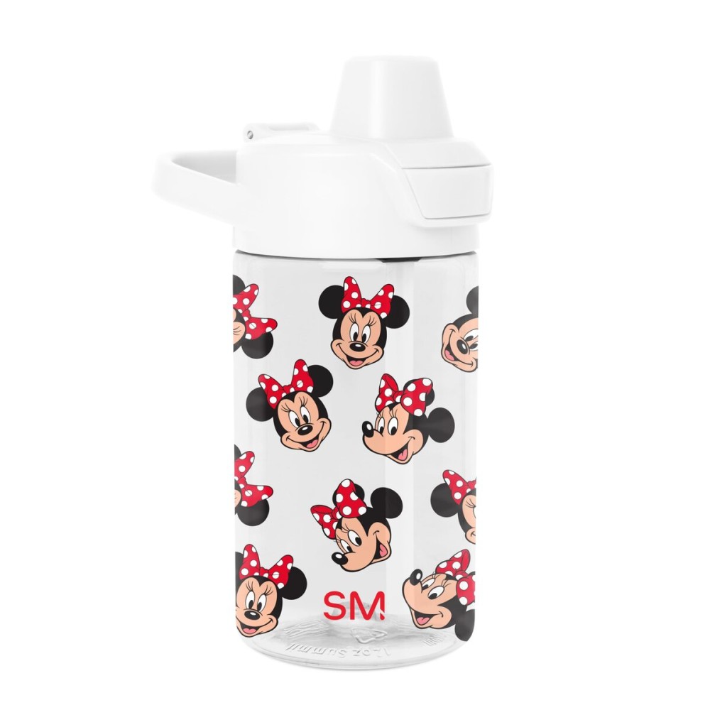 Simple Modern Disney Kids Tritan Plastic Summit Water Bottle | 12 oz BPA-Free Cup with Covered Leak Proof Straw Lid for Girls, Toddlers | Minnie Mouse Fun